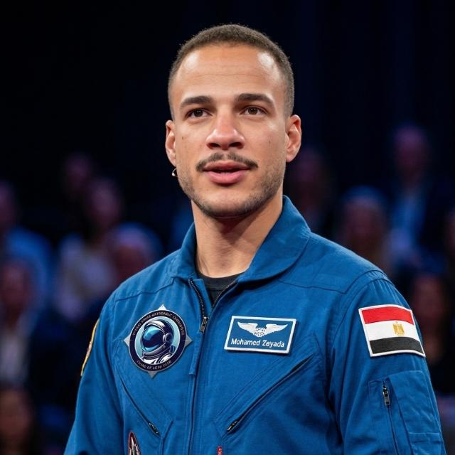 Mohamed Zayada in Flight Suit